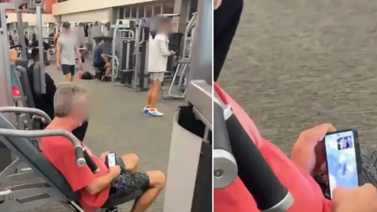 Spor Salonunda Mide Bulandıran Görüntü: Kadın Kayıtta Fark Etti